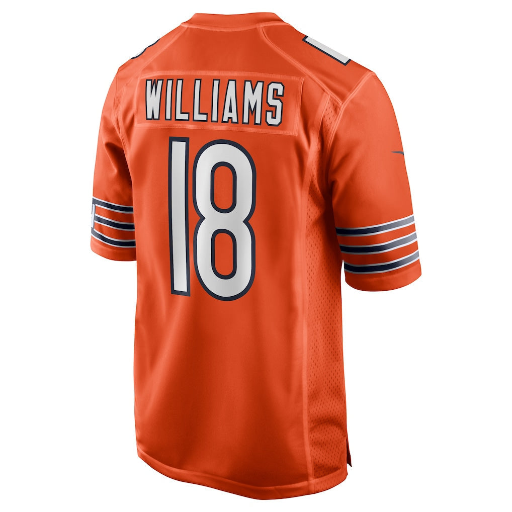 C.Bears #18 Caleb Williams Orange Alternate Player Game Jersey