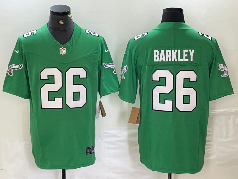 Men's Philadelphia Eagles Saquon Barkley Kelly Green Vapor F.U.S.E. Limited Jersey