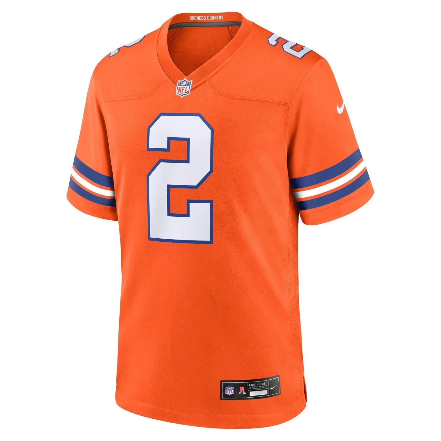 Patrick Surtain II Denver Broncos  Mile High Collection 1977 Throwback   Game Jersey - Orange