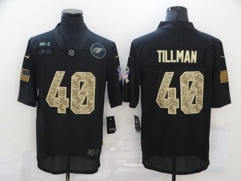 Men's Arizona Cardinals Pat Tillman #40 Black Player Game Jersey1