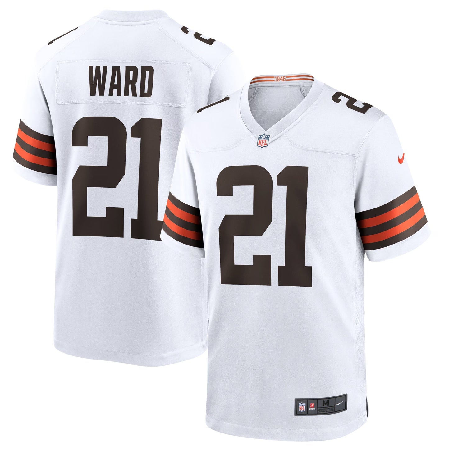 Cleveland Browns Denzel Ward White Game Jersey