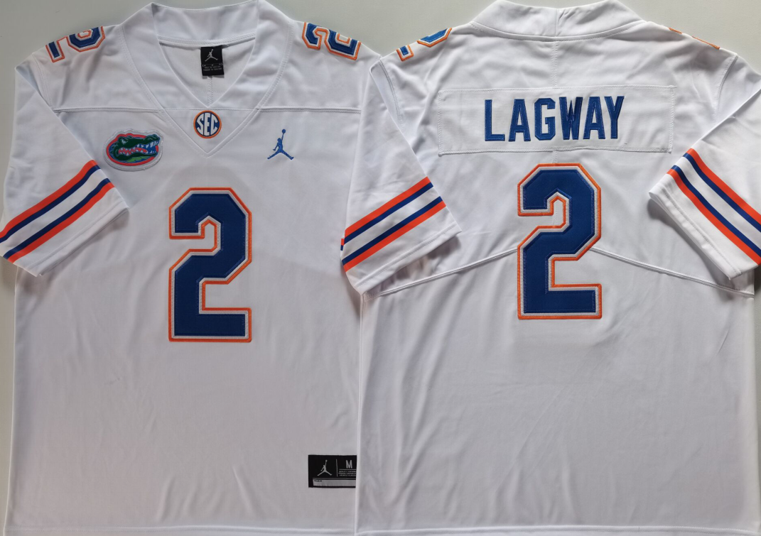 Men's Florida Gators DJ Lagway White Player Jersey