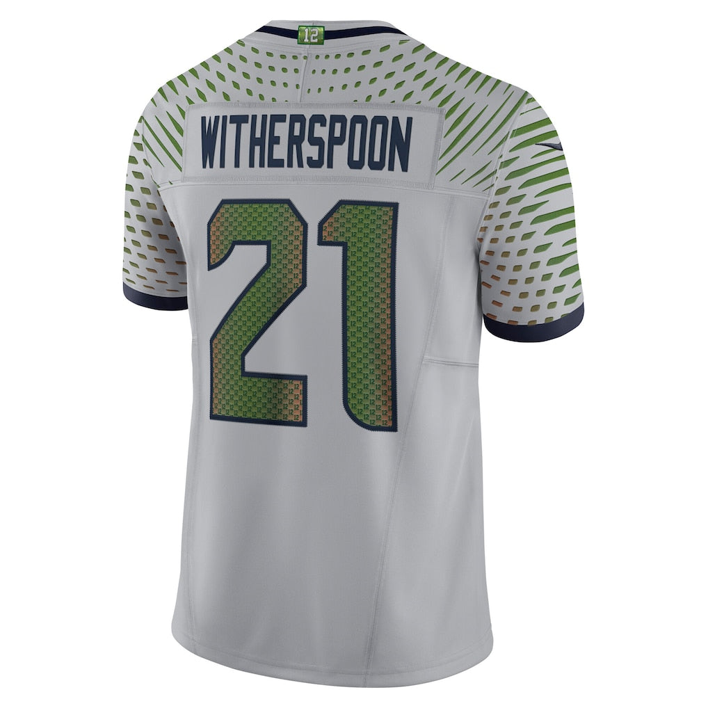 S.Seahawks #21 Devon Witherspoon Wolf Gray 2025 Rivalries Collection Limited Jersey