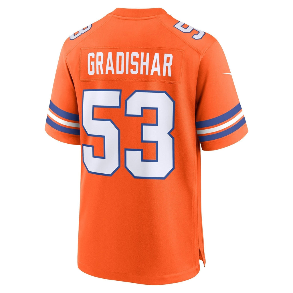 Randy Gradishar Denver Broncos  Mile High Collection 1977 Throwback Retired   Game Jersey - Orange