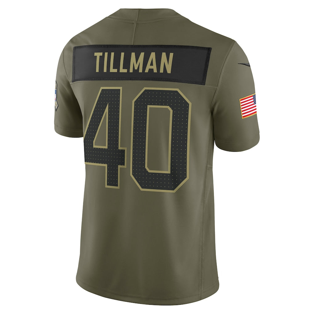 A.Cardinals #40 Pat Tillman Olive 2025 Salute to Service Retired Limited Jersey
