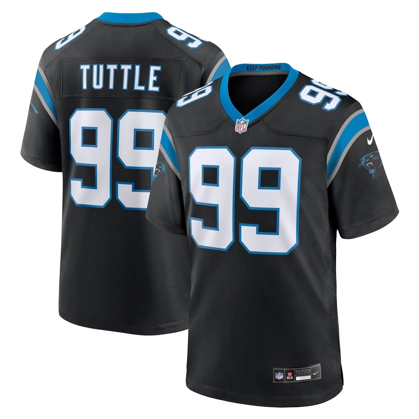 Shy Tuttle Carolina Panthers  Game   Jersey - Black