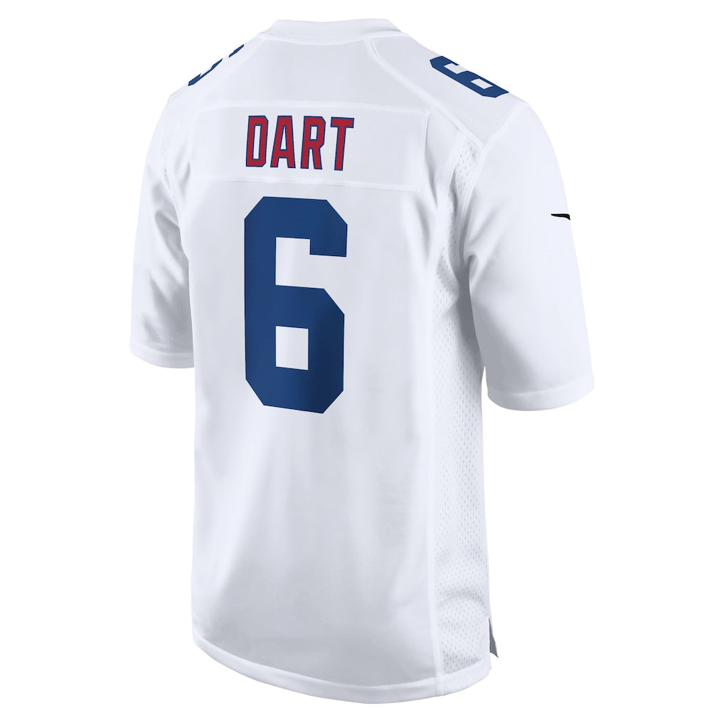 NY.Giants #6 Jaxson Dart Tundra White Fashion Game Jersey