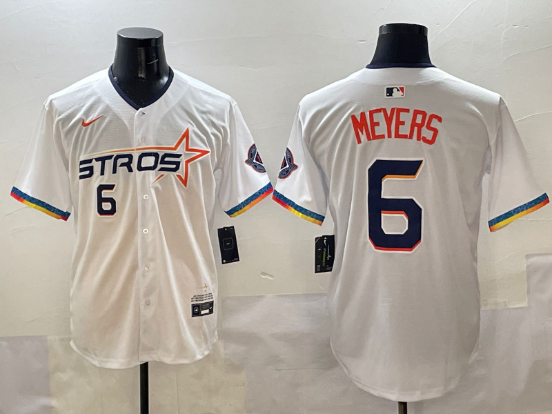 Men's Houston Astros Jake Meyers White 2025 City Connect Limited Player Jersey