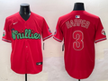 Men's Philadelphia Phillies Bryce Harper #3 Red Player Game Jersey1