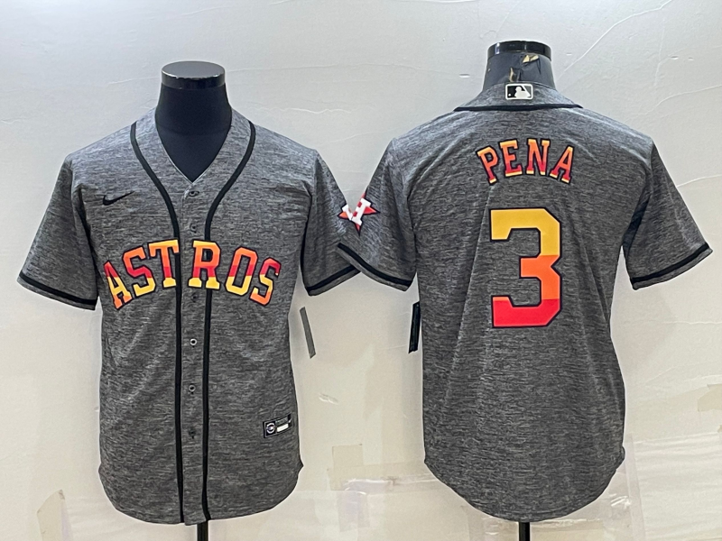 Men's Houston Astros Jeremy Pena Gray Replica Player Jersey