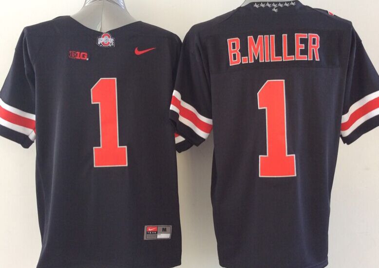 Men's Ohio State Buckeyes Braxton Miller Black Player Jersey