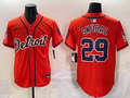 Men's Detroit Tigers Tarik Skubal #29 Orange Limited Player Jersey