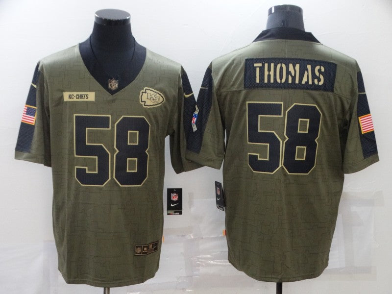 Men's Kansas City Chiefs Derrick Thomas Brown Game Jersey