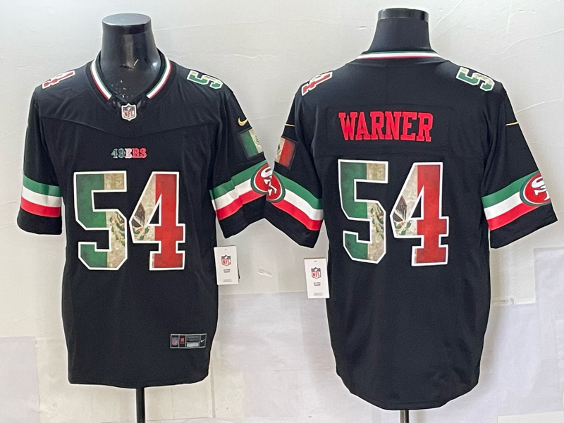 Men's San Francisco 49ers Fred Warner Black Retired Player Jersey