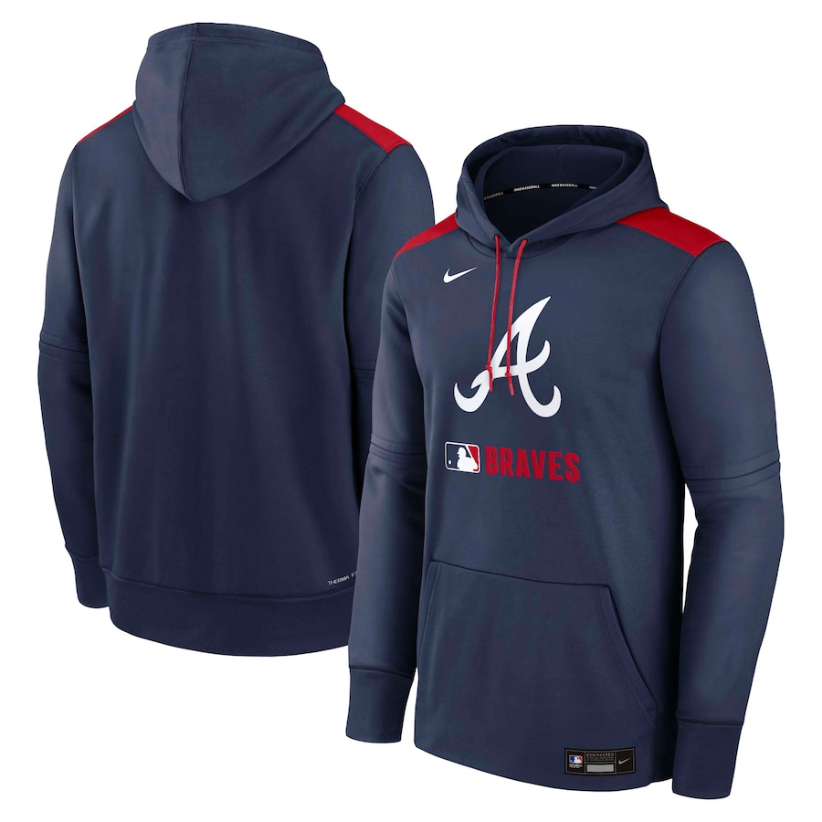 Atlanta Braves Performance Pullover Red Hoodie