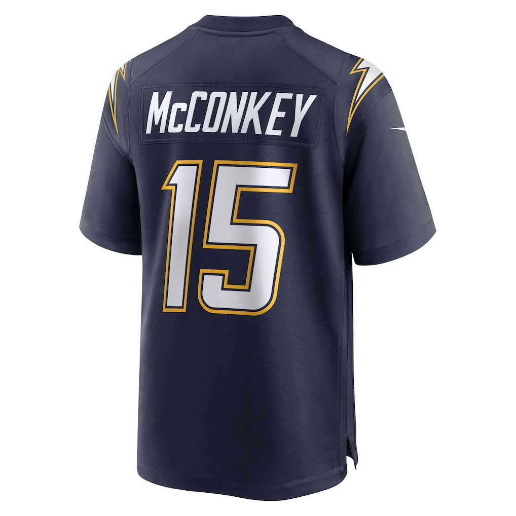 LA.Chargers #15 Ladd McConkey Navy Alternate Super Chargers Game Player Jersey