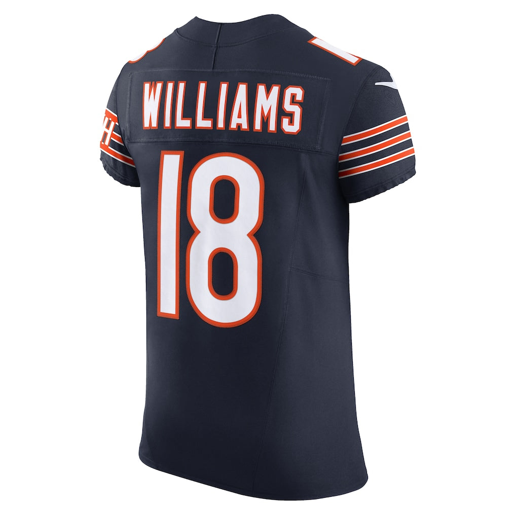 C.Bears #18 Caleb Williams Navy Vapor F.U.S.E. Elite Jersey