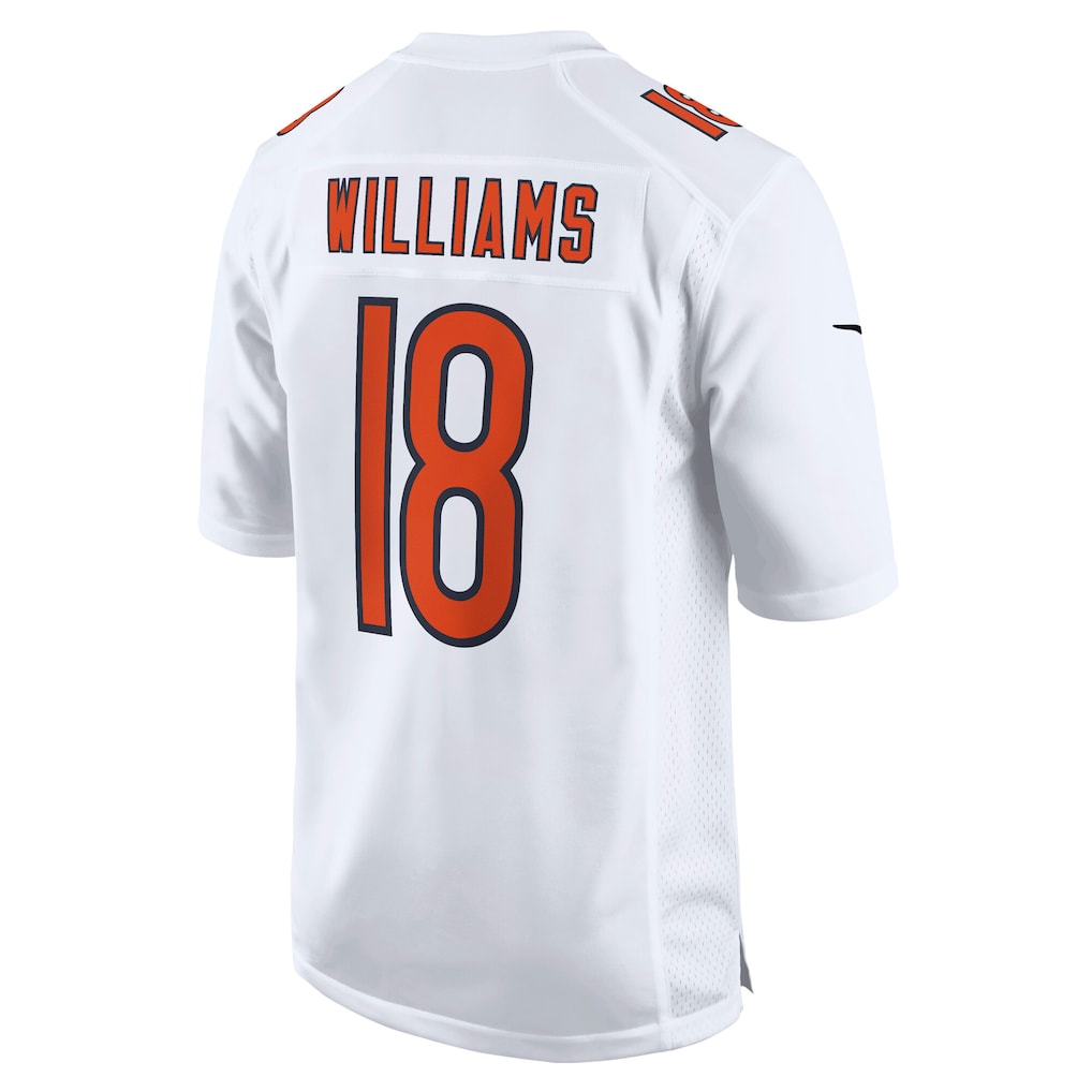 C.Bears #18 Caleb Williams Tundra White Fashion Jersey