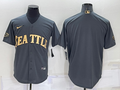 Men's Seattle Mariners Dark Gray Replica Blank Jersey1