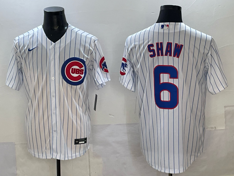 Men's Chicago Cubs Matt Shaw White Home Replica Player Jersey
