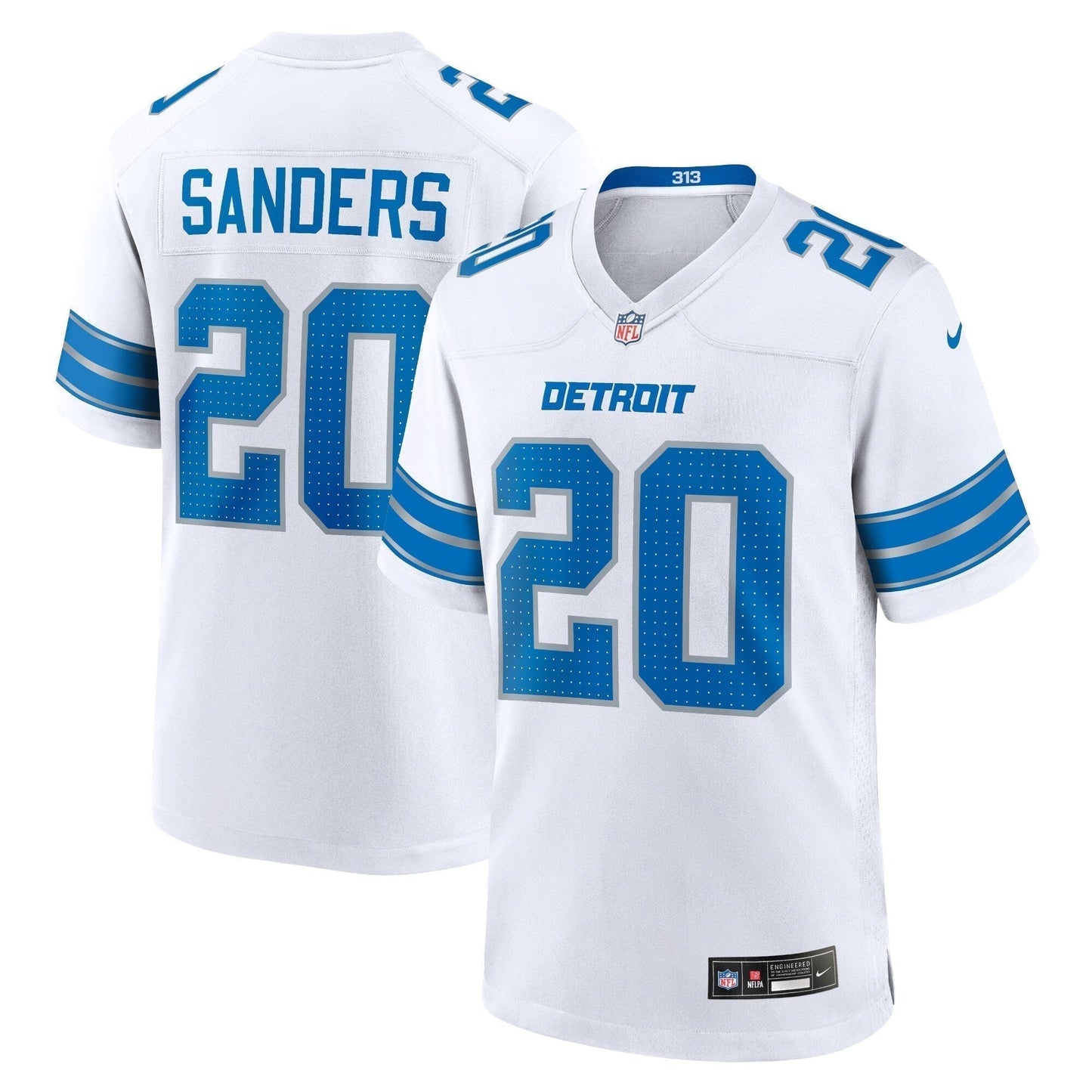 Barry Sanders Detroit Lions  Retired   Game Jersey - White