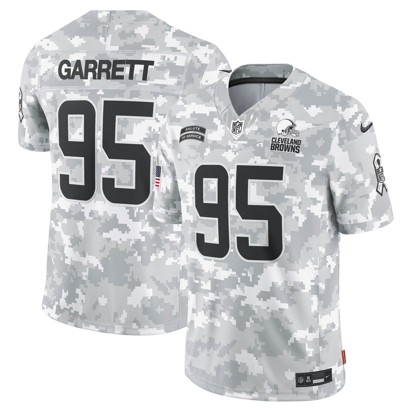 Myles Garrett Cleveland Browns  2024 Salute to Service Limited Jersey - Arctic Camo