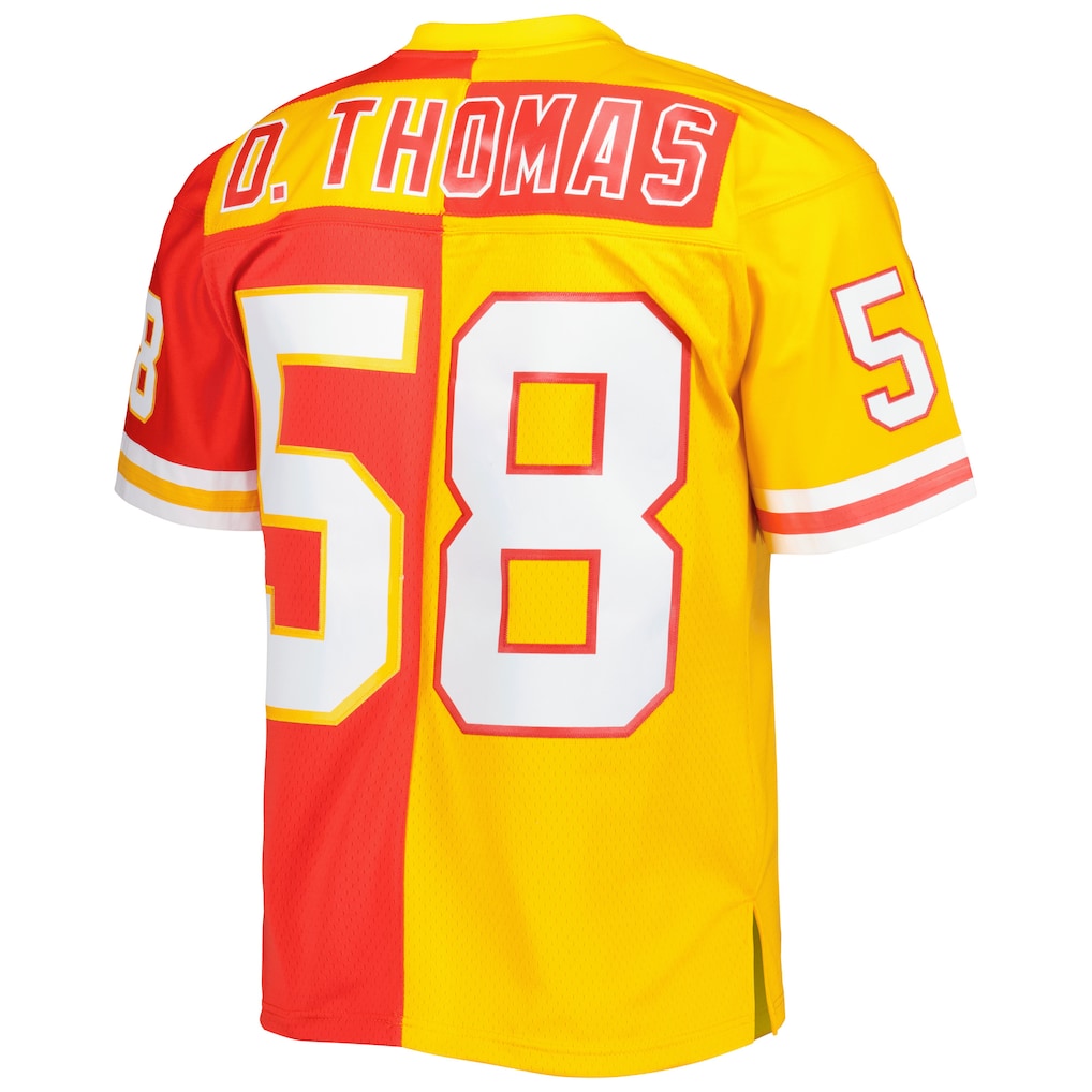 KC.Chiefs #58 Derrick Thomas  Red/Gold 1994 Split Legacy Replica Jersey