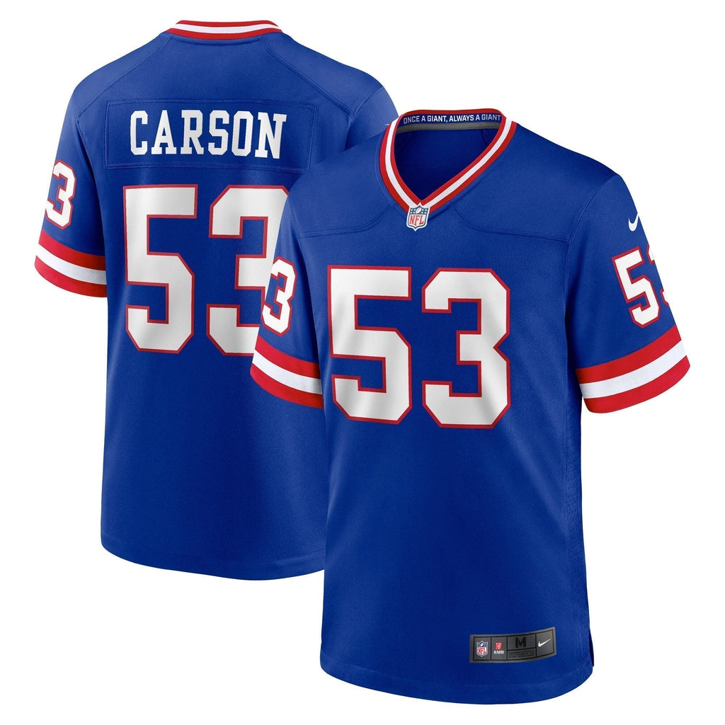 Harry Carson New York Giants  Classic Retired   Game Jersey - Royal