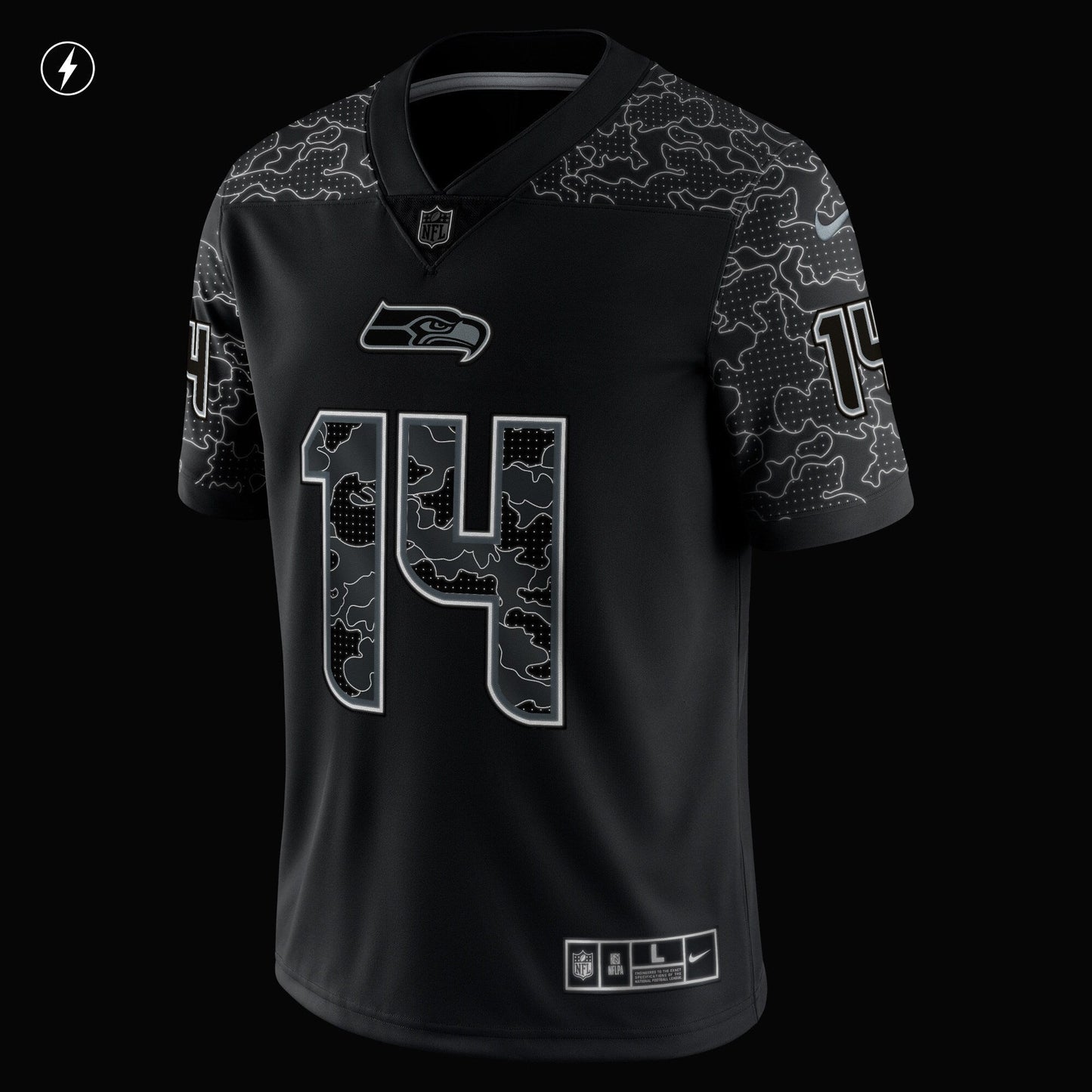 DK Metcalf Seattle Seahawks  RFLCTV Limited Jersey - Black