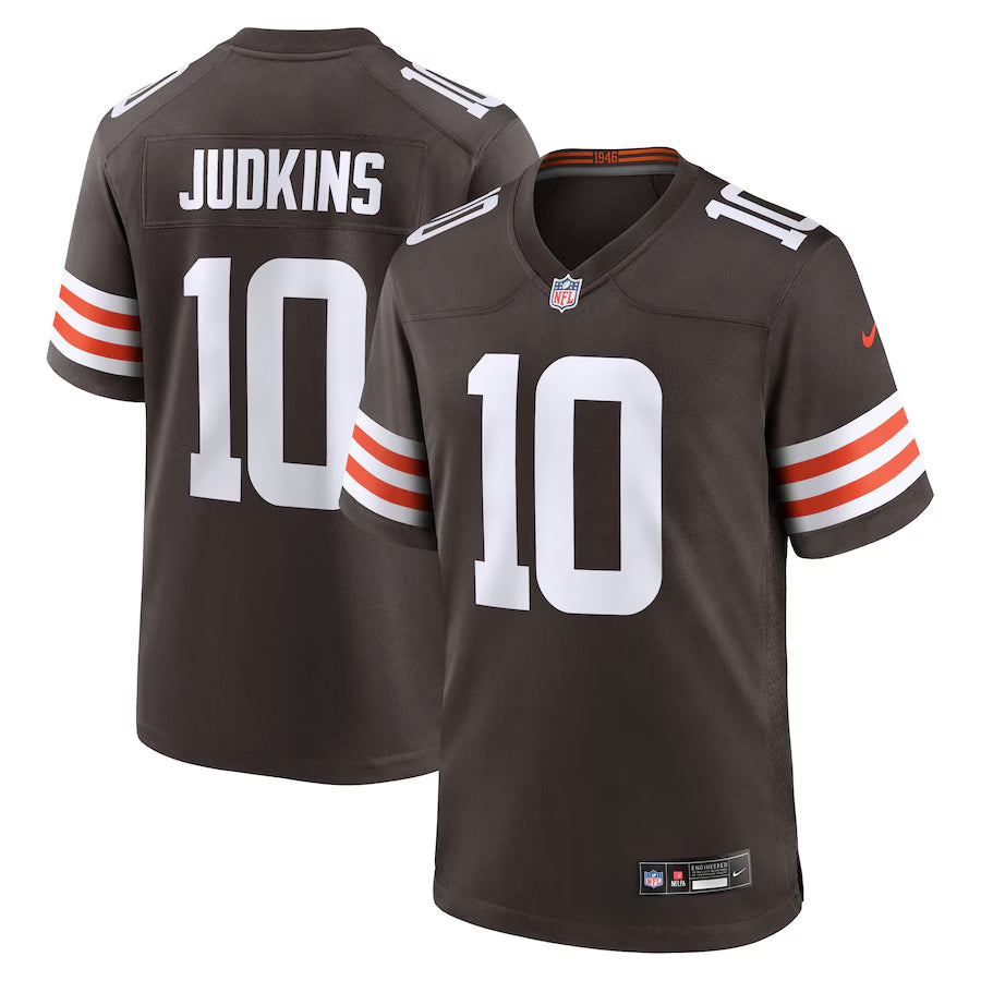 Cleveland Browns Quinshon Judkins  Brown 2025 NFL Draft Game Jersey