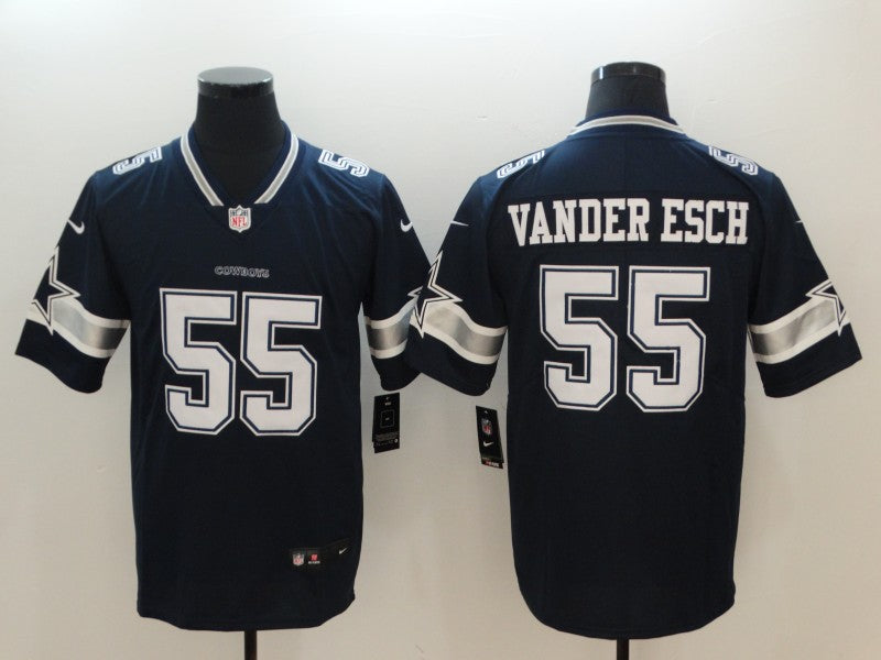 Men's Dallas Cowboys Leighton Vander Esch Navy Game Player Jersey