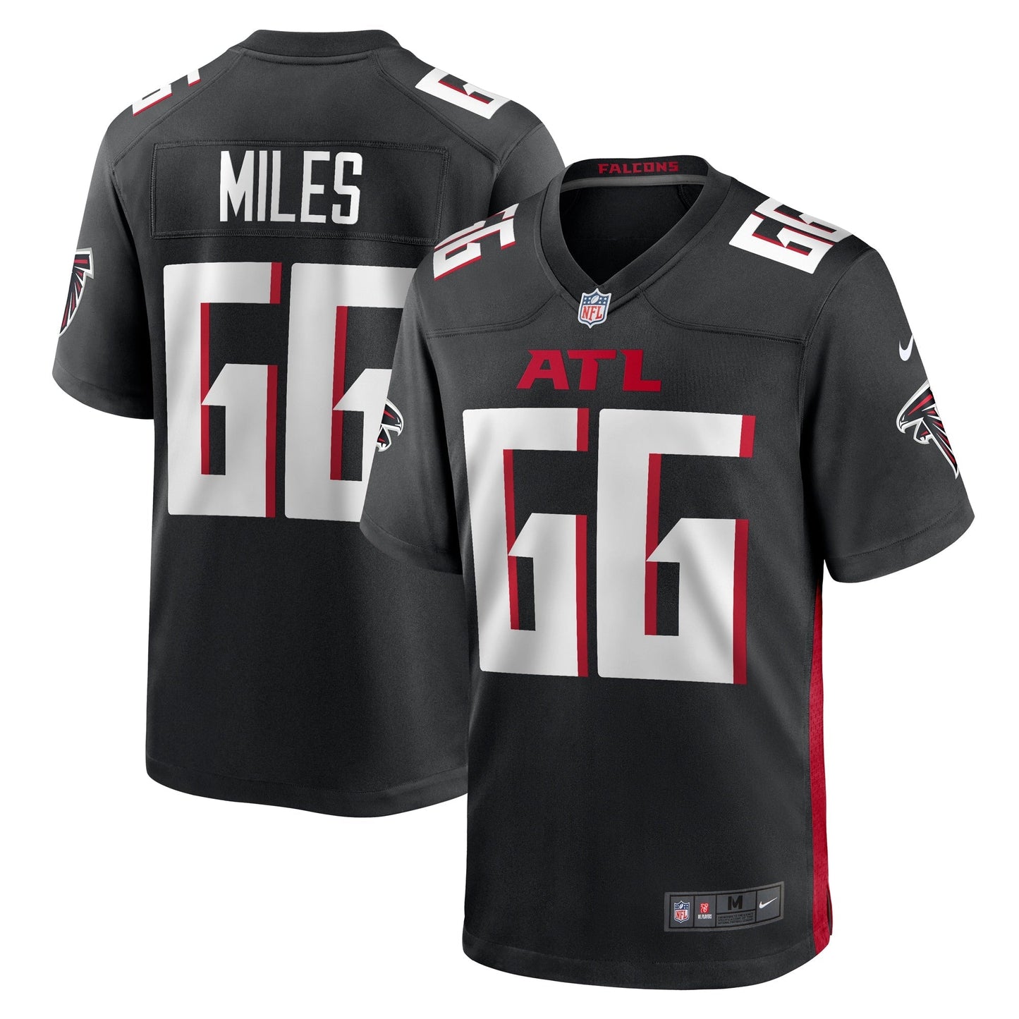 Joshua Miles Atlanta Falcons   Game Jersey -  Black