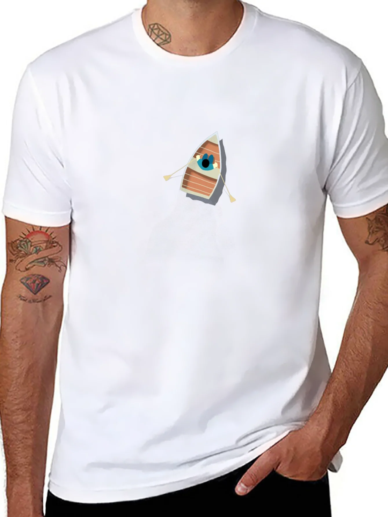 Rowboat Graphic Black Tee