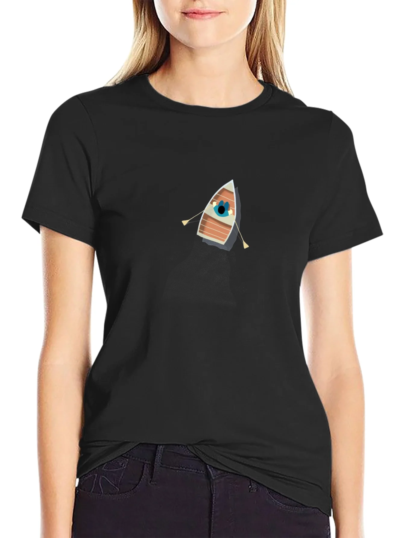 Rowboat Graphic Black Tee