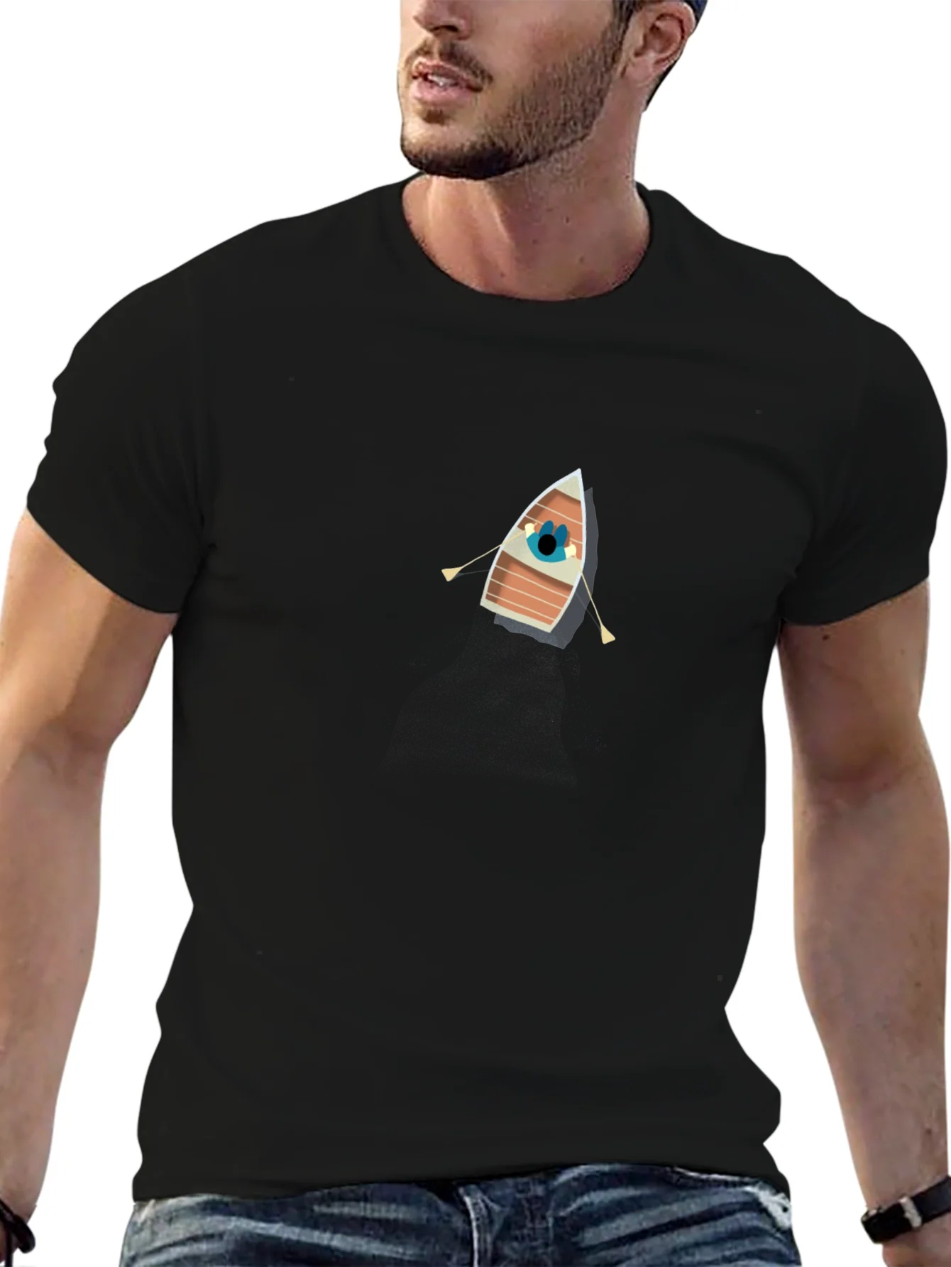 Rowboat Graphic Black Tee