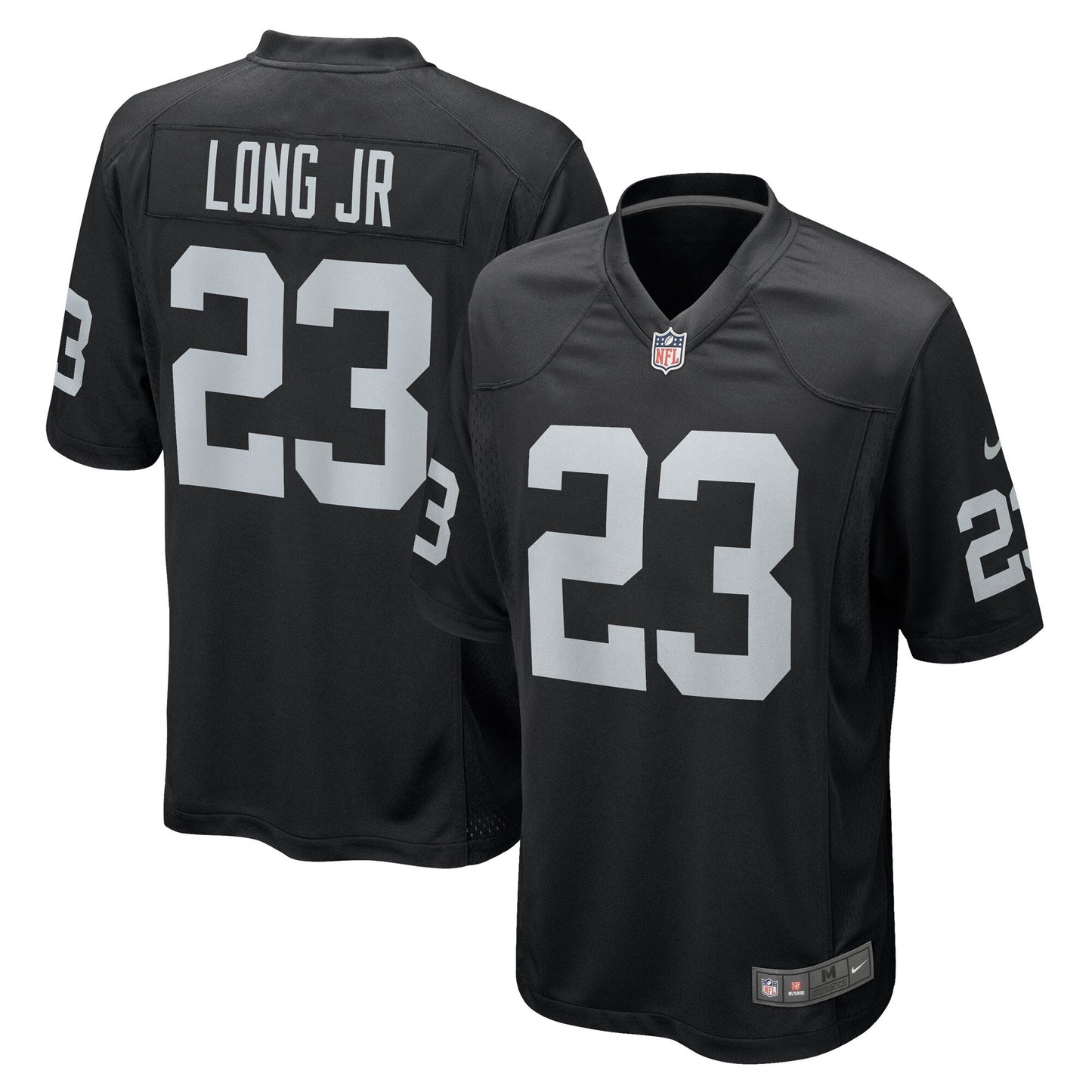 Las Vegas Raiders David Long Jr. Black Team Game Jersey