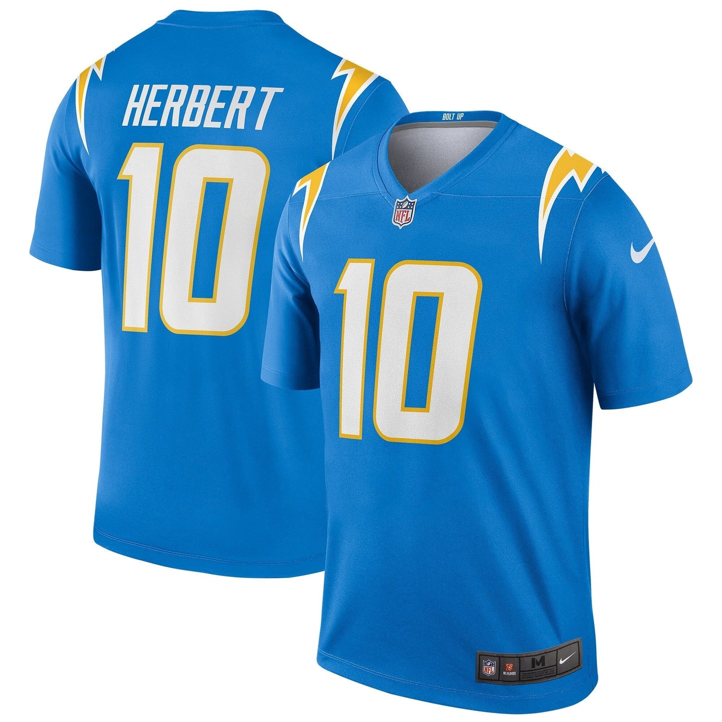 Los Angeles Chargers Justin Herbert Powder Blue Legend Player Performance Top