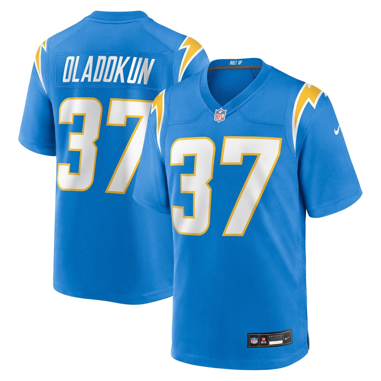 Los Angeles Chargers Jordan Oladokun Powder Blue Team Game Jersey