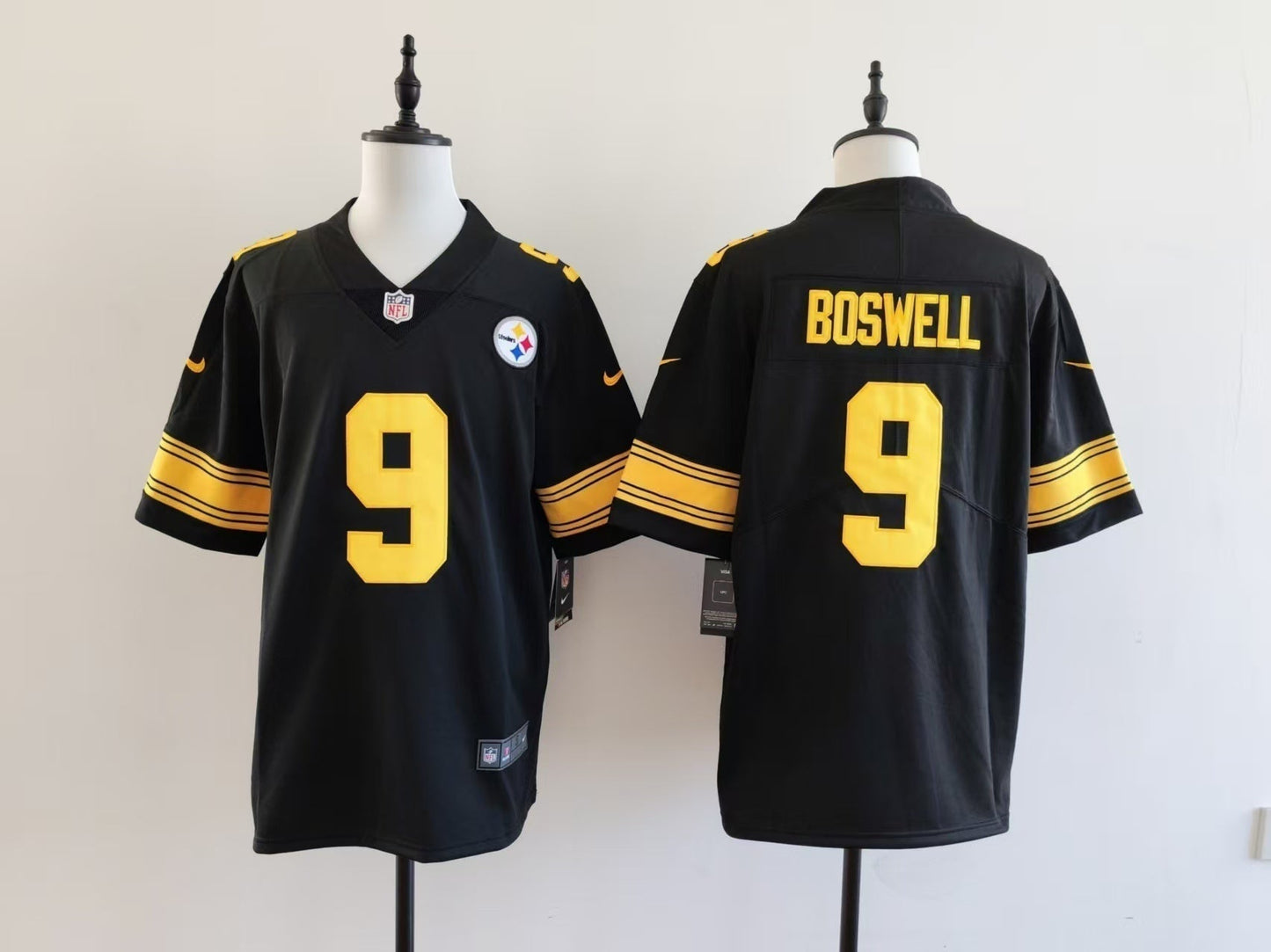 Men's Pittsburgh Steelers Chris Boswell  Jersey -  Black-yellow numbers