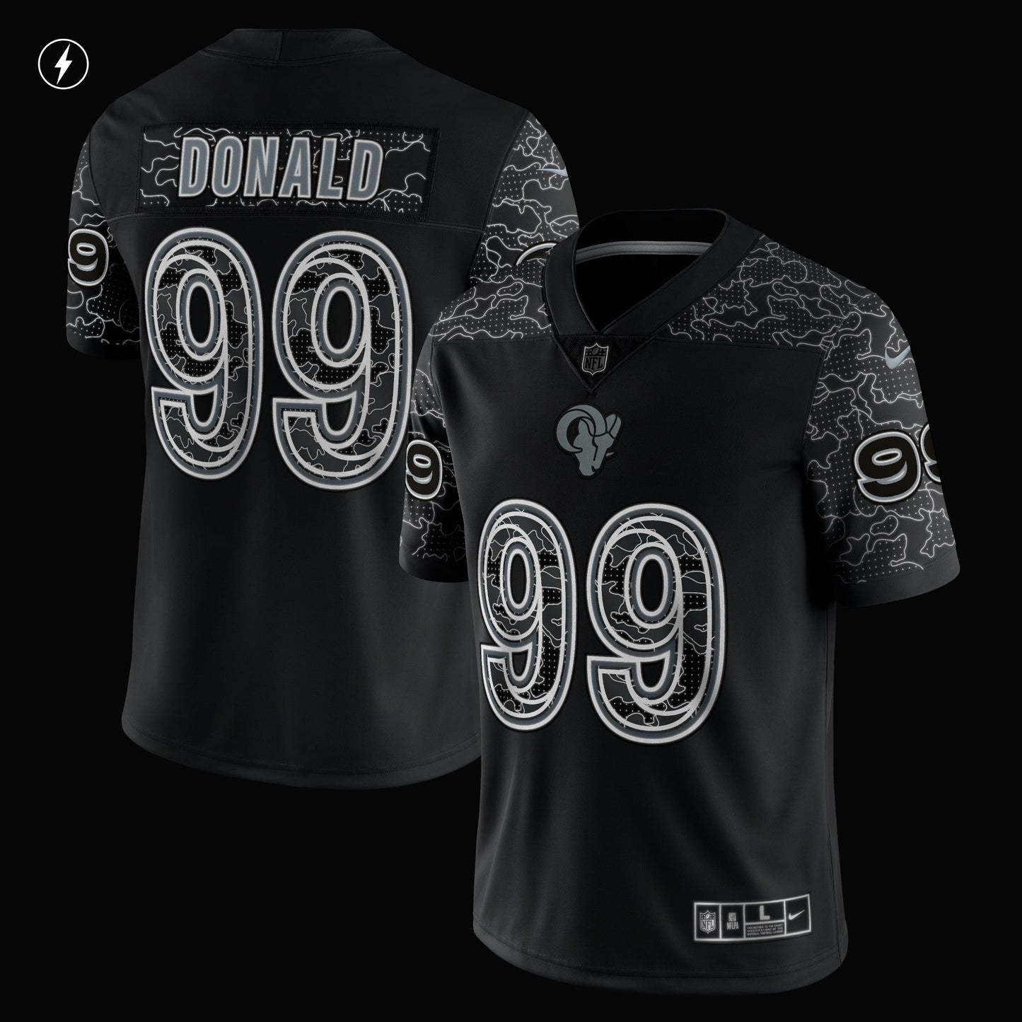 Aaron Donald Los Angeles Rams  RFLCTV Limited Jersey - Black
