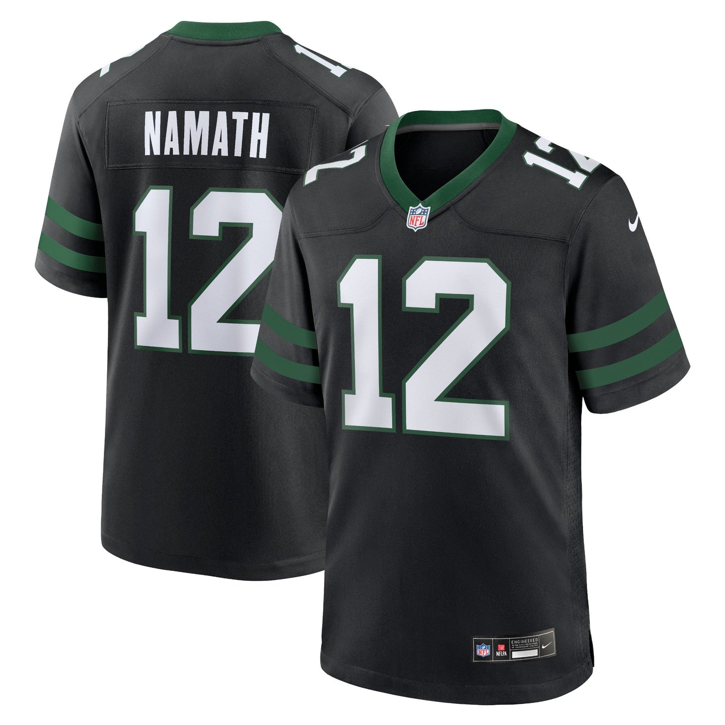 Joe Namath New York Jets  Alternate Retired   Game Jersey - Legacy Black