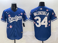 Men's Los Angeles Dodgers Fernando Valenzuela Royal Game Jersey