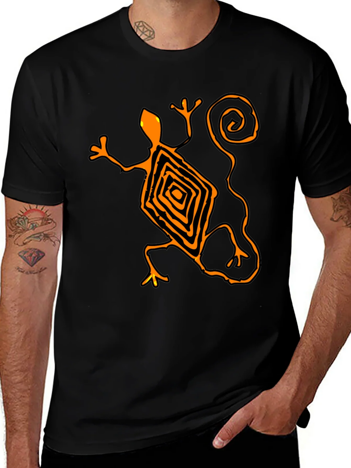 Lizard Graphic Tee - Mens Black T-Shirt