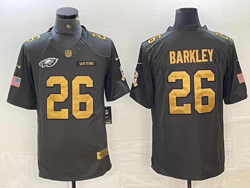 Men's Philadelphia Eagles Saquon Barkley #26 Black Player Jersey1