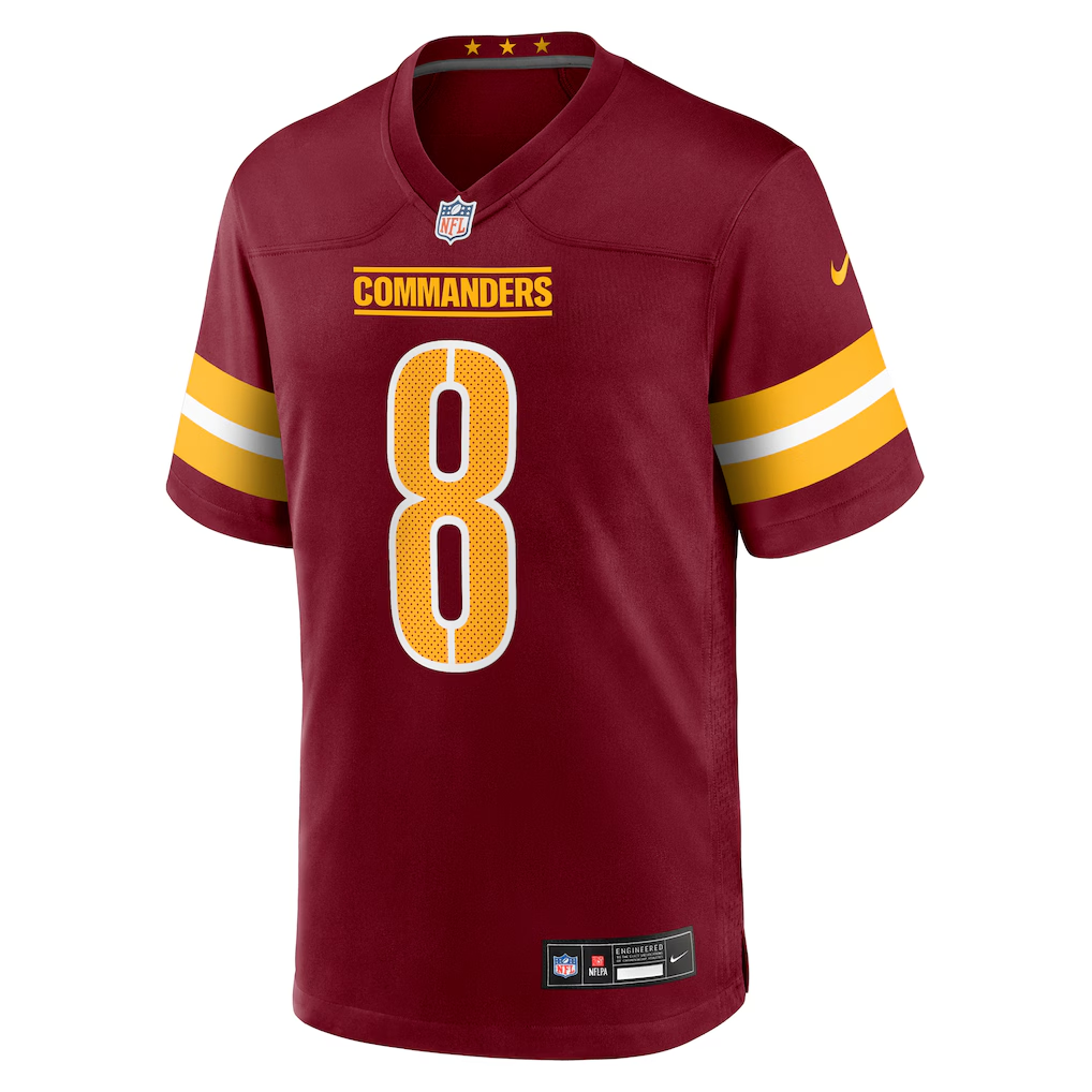 Men's  Marcus Mariota Burgundy Washington Commanders Team Game Jersey