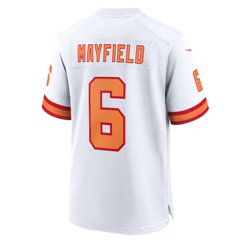 TB.Buccaneers #6 Baker Mayfield White 50th Season Game Jersey