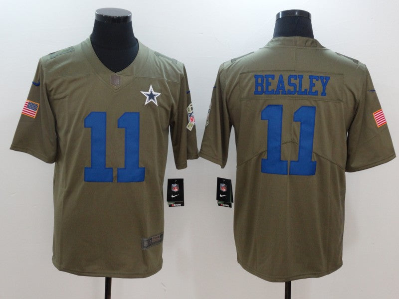 Men's Dallas Cowboys Cole Beasley #11 Brown Game Jersey1