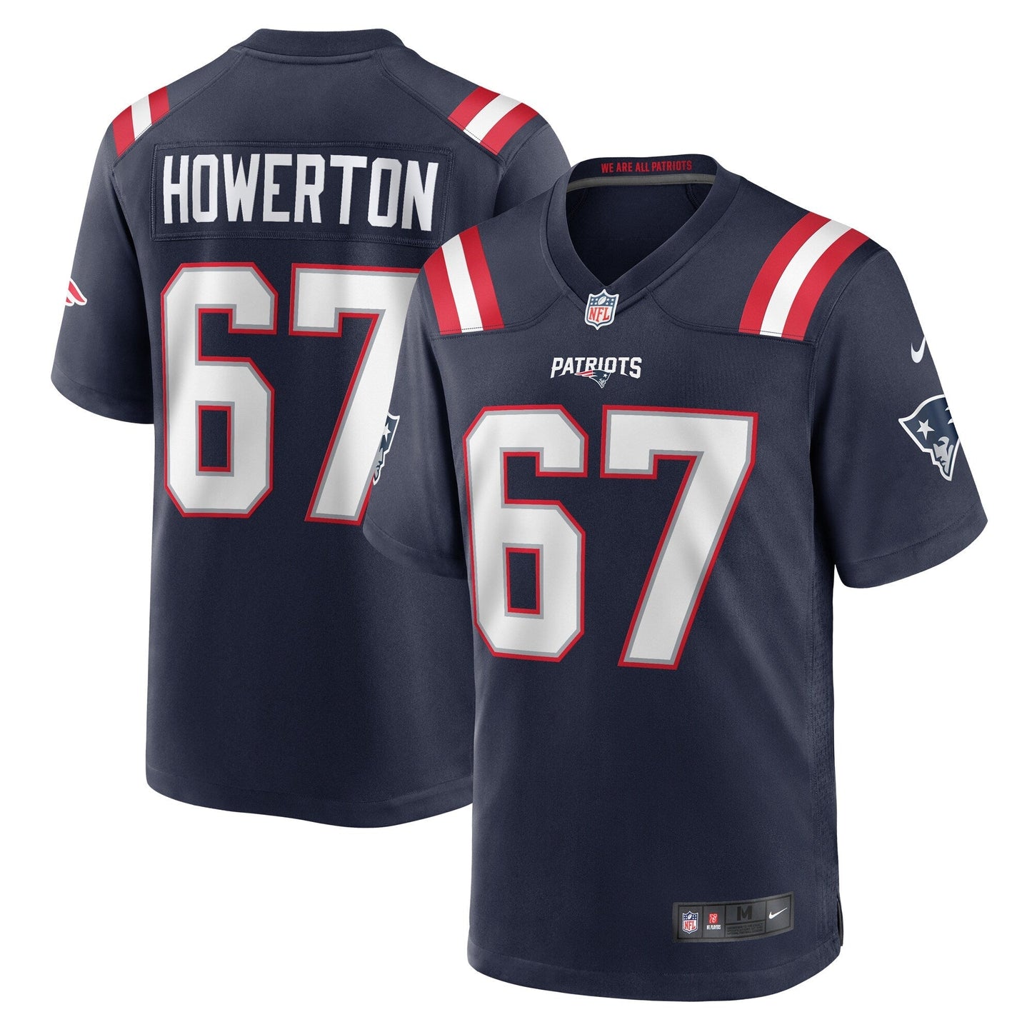 Hayden Howerton New England Patriots  Home Game   Jersey - Navy