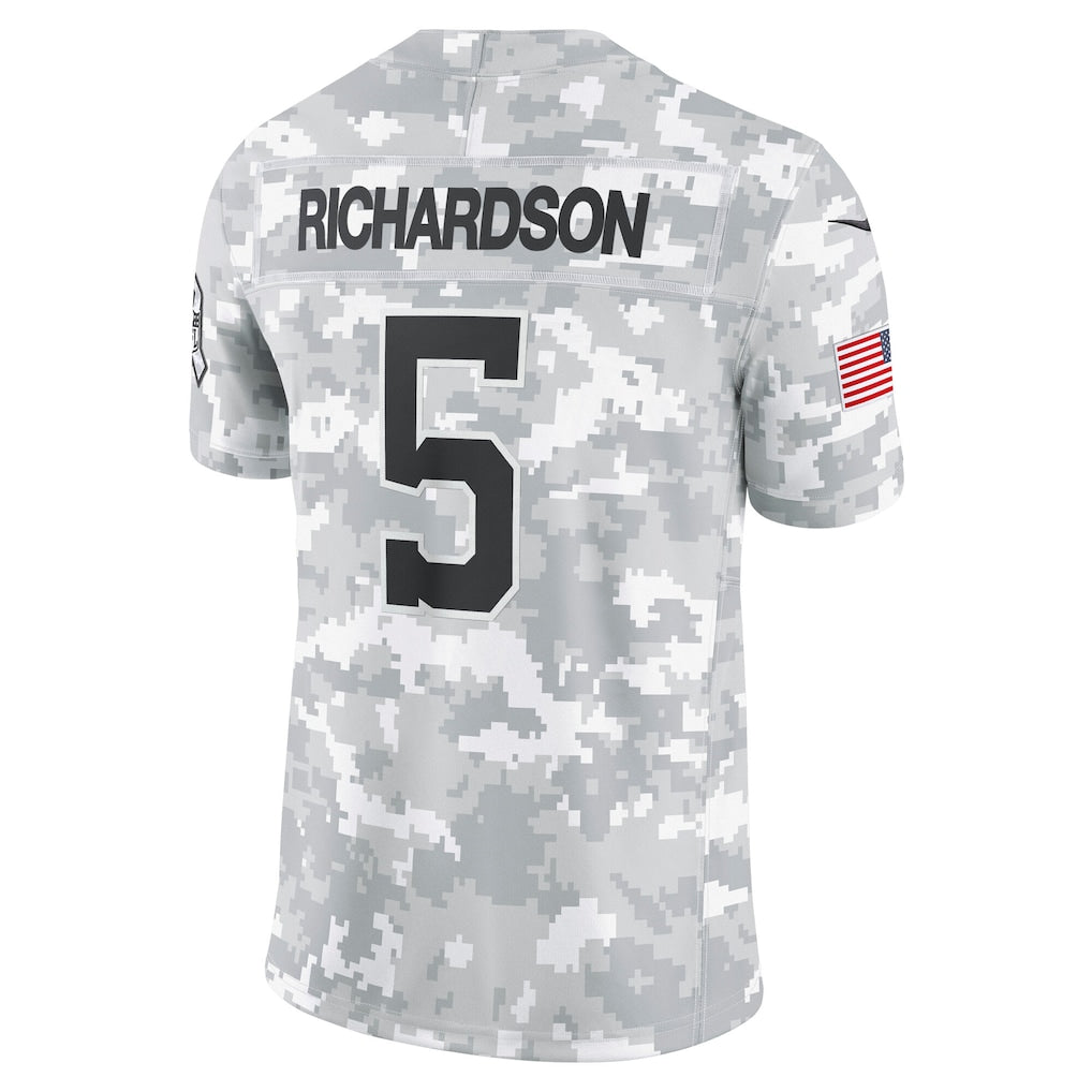 IN.Colts #5 Anthony Richardson Arctic Camo 2024 Salute to Service Limited Jersey