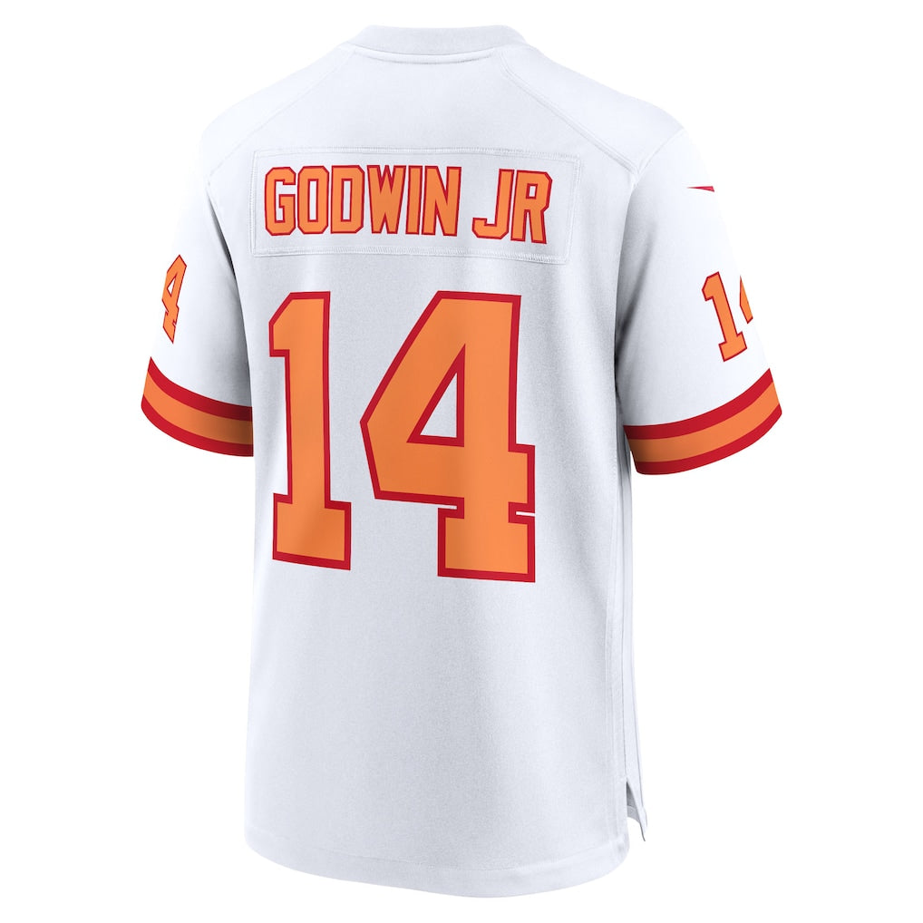 TB.Buccaneers #14 Chris Godwin Jr. White 50th Season Game Jersey